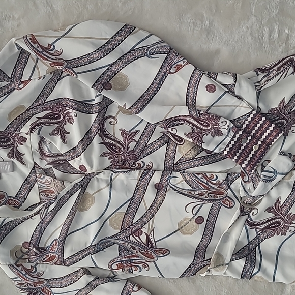 Paisley Maroon Shirt Dress H&M - Picture 6 of 8